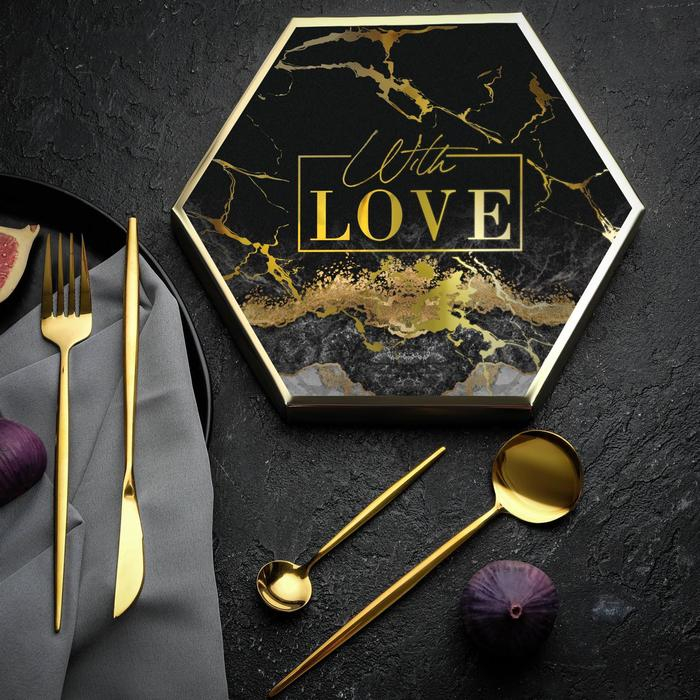 Столовые приборы из нержавеющей стали &laquo;С любовью&raquo;, 4 предмета