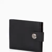 Портмоне мужское на магните, отдел для купюр, для карт, чёрное