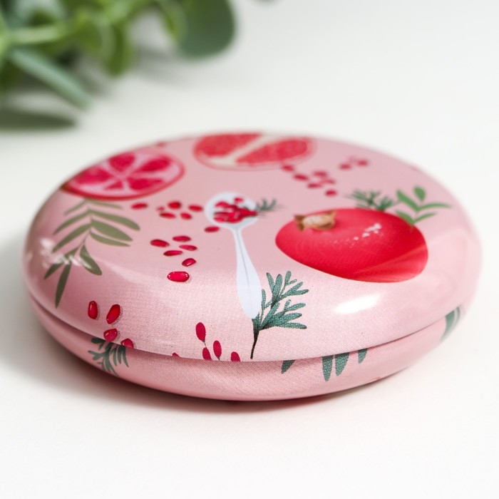 Шкатулка металл круглая Шкатулка металл круглая "Фрукты и овощи" фасовка 12 шт 1,8х7х7 см