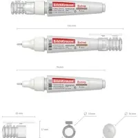 Ручка-корректор 4 мл, ErichKrause Extra, металлический наконечник, на основе растворителя