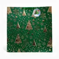 Подарочный пакет «Новогодний», зелёный 40 × 40 × 40 см Подарочный пакет «Новогодний», зелёный 40 × 40 × 40 см