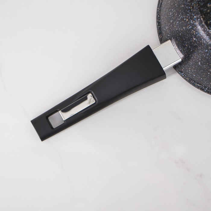 Ковш «Гранит Stаr», 1,7 л, съёмная ручка, стеклянная крышка, антипригарное покрытие, цвет тёмно-синий Ковш «Гранит Stаr», 1,7 л, съёмная ручка, стеклянная крышка, антипригарное покрытие, цвет тёмно-синий