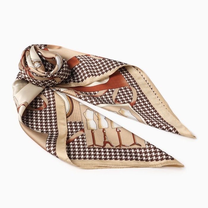 Платок женский MINAKU р-р 70*70 см, цв. коричневый Платок женский MINAKU р-р 70*70 см, цв. коричневый