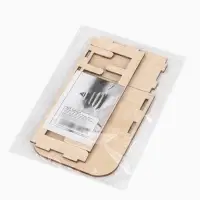 Подставка под открытки 5 ячеек, 9&times;13.5&times;11 см, низкая, толщина 3 мм, цвет бежевый