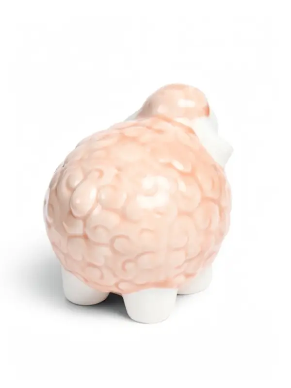 Фигурка декоративная &laquo;Овечка кудряшка&raquo;, керамика, 7.9&times;6.1&times;6.9 см, персик