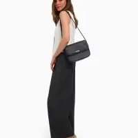 Сумка женская мессенджер TEXTURA на магните, 25&times;7.5&times;19 см, серая