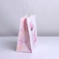 Пакет подарочный крафт, упаковка, &laquo;8 марта&raquo;, 22&times;25&times;12 см