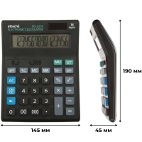 Калькулятор настольный ПОЛНОРАЗМЕРНЫЙ Attache 16 разр., черный