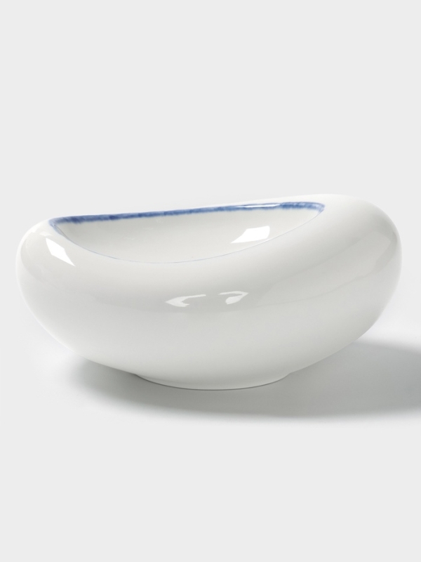 Блюдо овальное "Blue Lagoon" Magistro 20х14,8х8,5см, цвет белый, синий