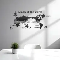 Набор наклеек интерьерных TAKE IT EASY &laquo;Карта мира&raquo;, зеркальные, декор настенный, панно, 105&times;230 см