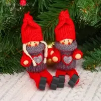 Елочная игрушка &laquo;Куколка в вязаном костюмчике&raquo;, МИКС