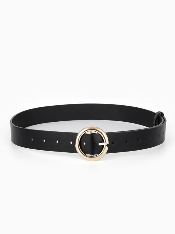 Ремень женский, 4&times;110 см, матовая пряжка, 1 прокол, чёрный