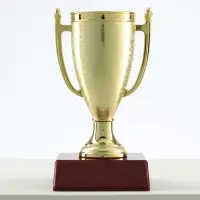 Кубок спортивный, подставка пластик, 12&times;6.3&times;6.3 см, цвет золотой