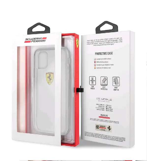 Чехол iPhone 12 /12 Pro (6.1) Ferrari clear