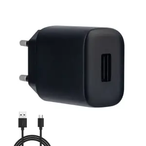 Сетевое зарядное устройство с кабелем USB на MicroUSB 2.4A C134A HOCO черное