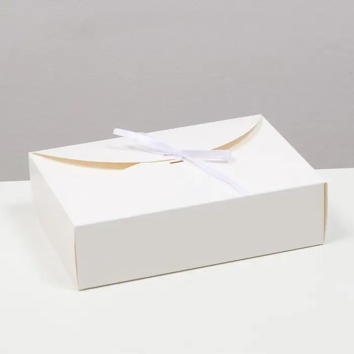 Коробка складная белая, 22 х 15 х 6 см Коробка складная белая, 22 х 15 х 6 см