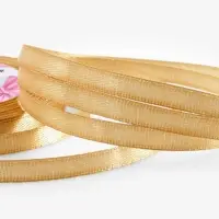 Лента атласная, 6 мм, 23&plusmn;1 м, цвет золотой №204