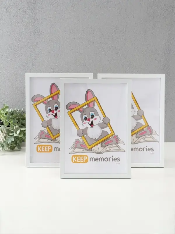 Набор фоторамок для фото 21&times;30 см Keep memories &laquo;Формат&raquo;, с подножкой, 3 шт., (пластиковый экран), белый