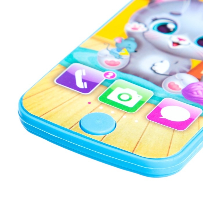 Телефон музыкальный &laquo;Мой котёнок&raquo;, звук, цвет голубой