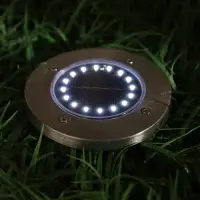 Садовый светильник, уличный, на солнечной батарее, 16 LED, свечение белое