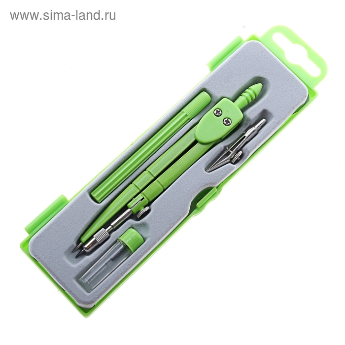 Набор чертежный 4 предмета, в пластиковом пенале