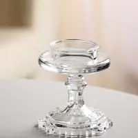 Стеклянный подсвечник на 1 свечу &laquo;Бокал на ножке&raquo;, прозрачный, 18&times;8.5&times;5 см