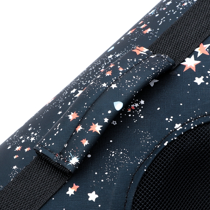 Сумка-переноска каркасная  Сумка-переноска каркасная "Звёздное небо", размер M, 40 х 21 х 27 см, чёрная