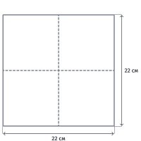Салфетки бумажные 1сл 22х22см с тиснением белые целлюлоза 100шт/уп_Спб