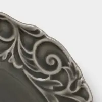 Чайная пара WY Floral Laceware, 2 предмета: чашка 300 мл, блюдце d=15 см, фарфор, белая, серая