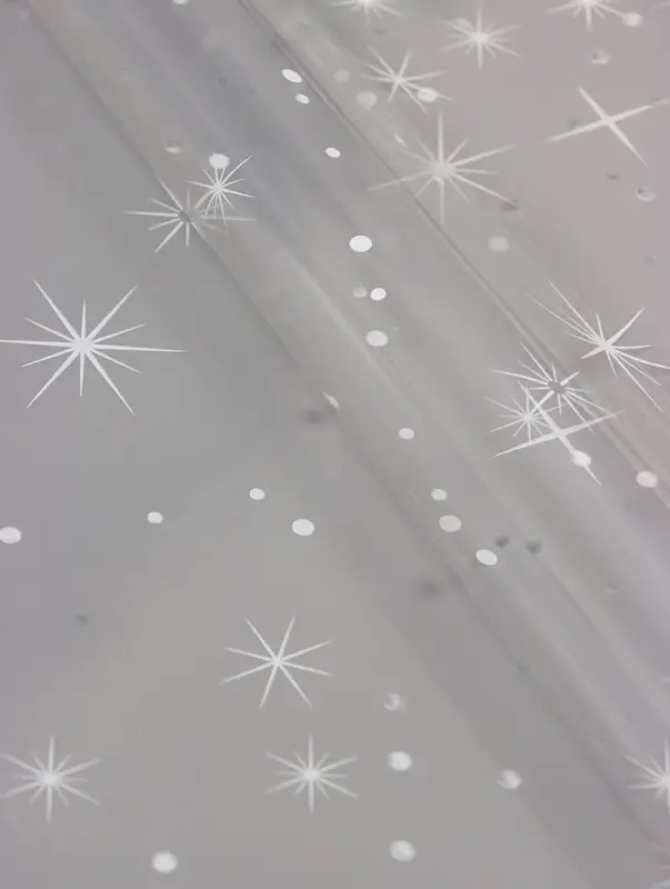 Пленка прозрачная с рисунком «Звездочка» Белый 0.7×8.2±5%м