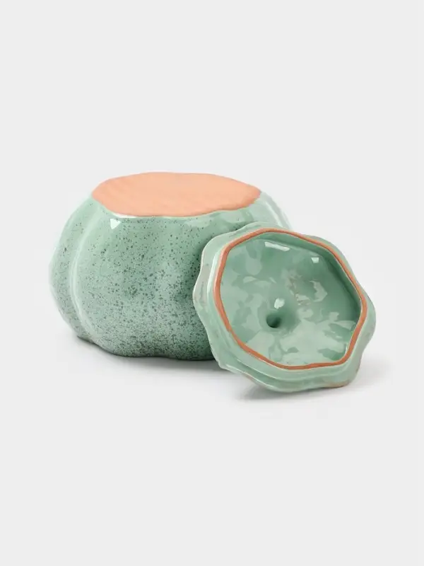 Горшок для запекания Борисовская керамика &laquo;Гармония&raquo;, 600 мл, зелёный