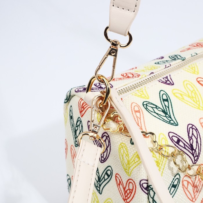 Сумка кросс-боди на молнии, цвет бежевый/разноцветный Сумка кросс-боди на молнии, цвет бежевый/разноцветный