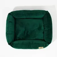 Лежанка для кошек и собак велюровая Pet Lab, 45 х 40 х 15 см, изумрудная