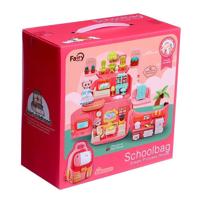 Дом для кукол «Рюкзачок» с куклами, мебелью и аксессуарами Дом для кукол «Рюкзачок» с куклами, мебелью и аксессуарами