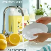 Средство для мытья посуды ARIC &laquo;Сочный лимон&raquo;, гель, безопасный состав, 5 л