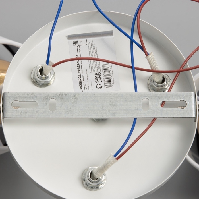 Люстра Люстра "Селена" 3хЕ27 40Вт бело-золотой 54х54х25 см