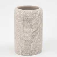 Набор для ванной "Плетение" 2 предмета (дозатор для мыла, стакан), цвет бежевый