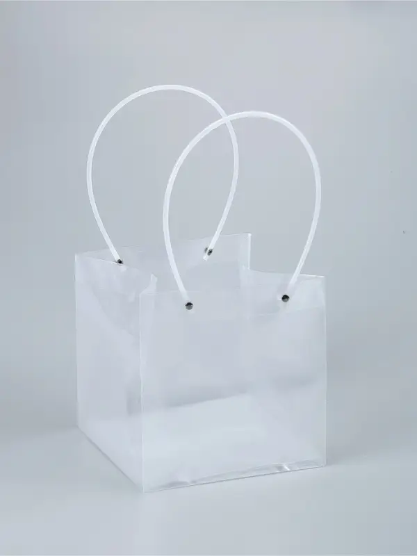 Пакет подарочный с квадратным дном, прозрачный, 20&times;20&times;20 см