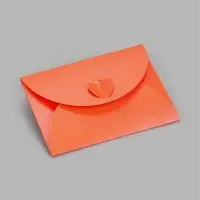 Конверт подарочный для сертификата, 10.5&times;7.2 см, перламутр, оранжевый