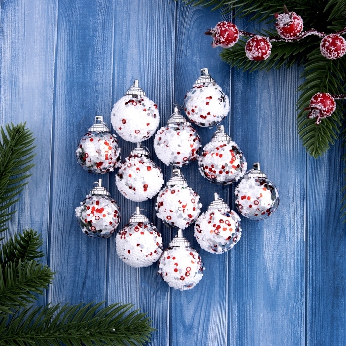 Набор шаров пластик d-3 см, 12 шт Набор шаров пластик d-3 см, 12 шт "Волшебный перелив"