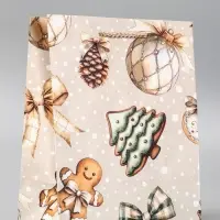 Пакет подарочный новогодний ламинированный, «Дед Мороз в лесу» , 18×10×22.3 см Пакет подарочный новогодний ламинированный, «Дед Мороз в лесу» , 18×10×22.3 см