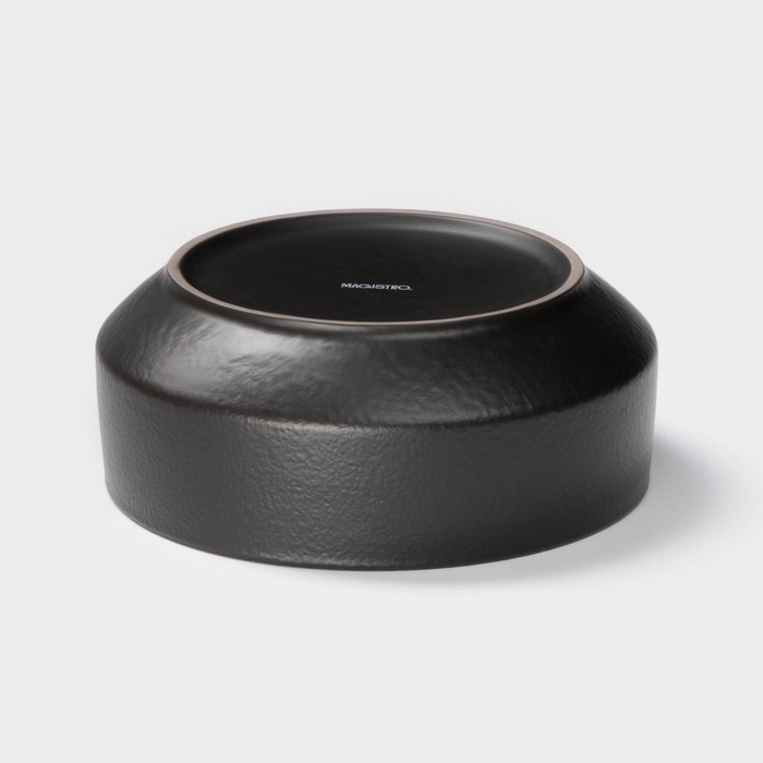 Салатник Magistro Black style, d=15 см, фарфор, чёрный Салатник Magistro Black style, d=15 см, фарфор, чёрный