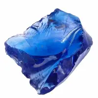 Декоративные камни для аквариума, 3-5 см, 500 г, необработанные, стекло, синие