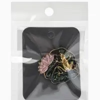 Брошь &laquo;Лягушка&raquo; на лотосе, цвет зелёно-розовый в черненом золоте