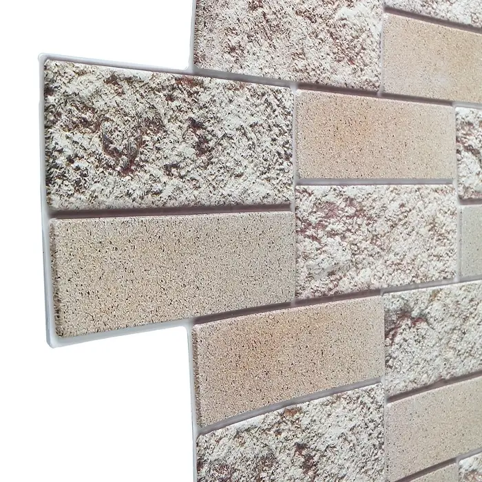 Стеновая панель ПВХ &laquo;Кирпич облицовочный&raquo;, 980&times;490 мм, цвет бежевый