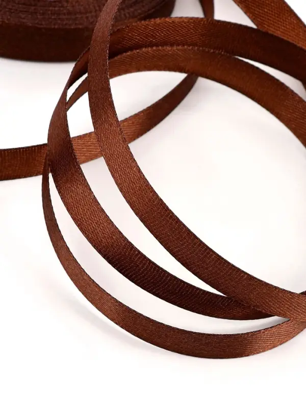 Лента атласная, 10 мм, 23±1 м, тёмно-коричневая №32 Лента атласная, 10 мм, 23±1 м, тёмно-коричневая №32