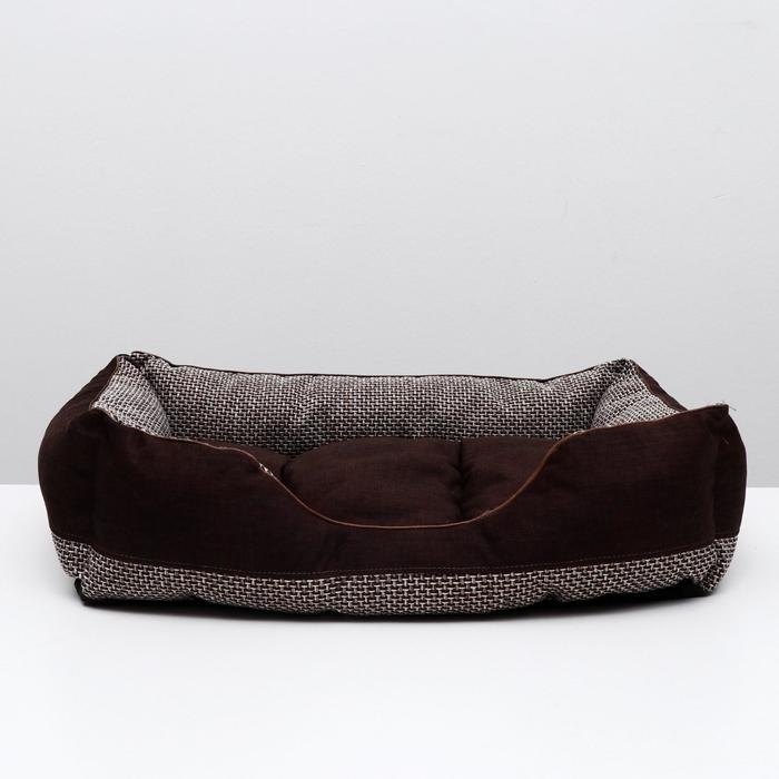 Лежанка  Лежанка "Лофт мокко №4", 70 х 55 х 20 см, темно-коричневый