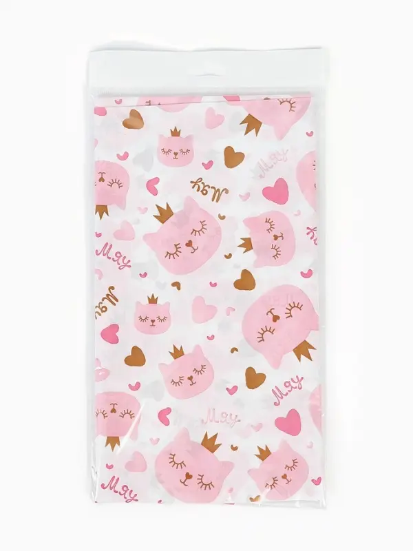 Скатерть одноразовая, Котенок Принцесса, 120*180 см, 1 шт.