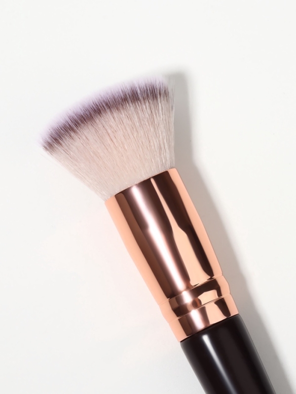 Кисть для макияжа 2в1, 14 см, чёрный/бежевый Кисть для макияжа 2в1, 14 см, чёрный/бежевый