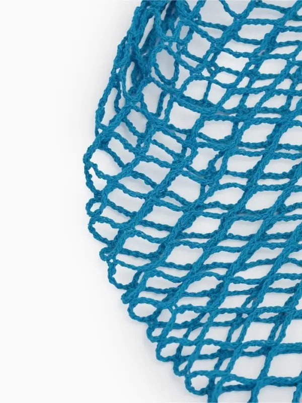 Набор 2 шт.: сумка-авоська плетёная, клетка 1.5 см, синяя